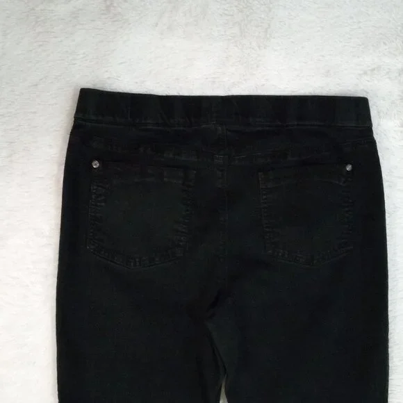 Faded Glory Women's 3 Pocket, Stretch Denim Jeans (Size 14) Color: Black Denim - Picture 6 of 8
